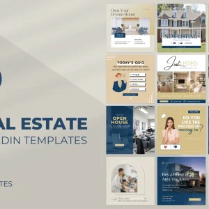 100 plantillas de LinkedIn para el sector inmobiliario para redes sociales