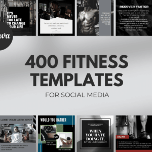 400 plantillas de fitness para redes sociales (versión masculina)