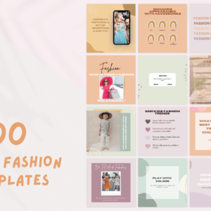 400 plantillas de moda infantil para redes sociales