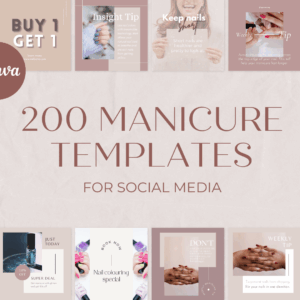 200 plantillas de manicura para redes sociales
