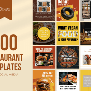 300 plantillas de redes sociales para restaurantes