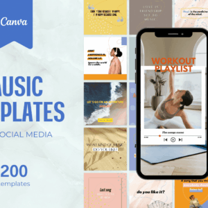 200 Music Templates for Social Media