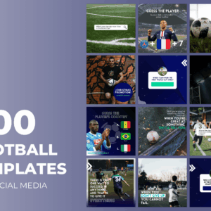 200 plantillas de fútbol para redes sociales