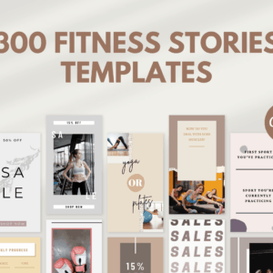 300 plantillas de historias de fitness para redes sociales
