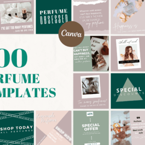 200 plantillas de perfumes para redes sociales