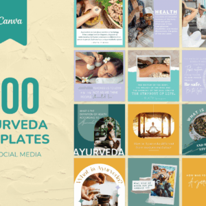 200 plantillas de Ayurveda para redes sociales
