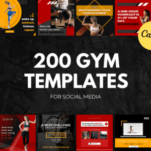 200 plantillas de gimnasio para redes sociales
