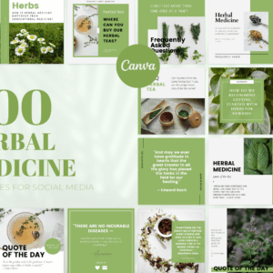 200 Herbal Medicine Templates for Social Media