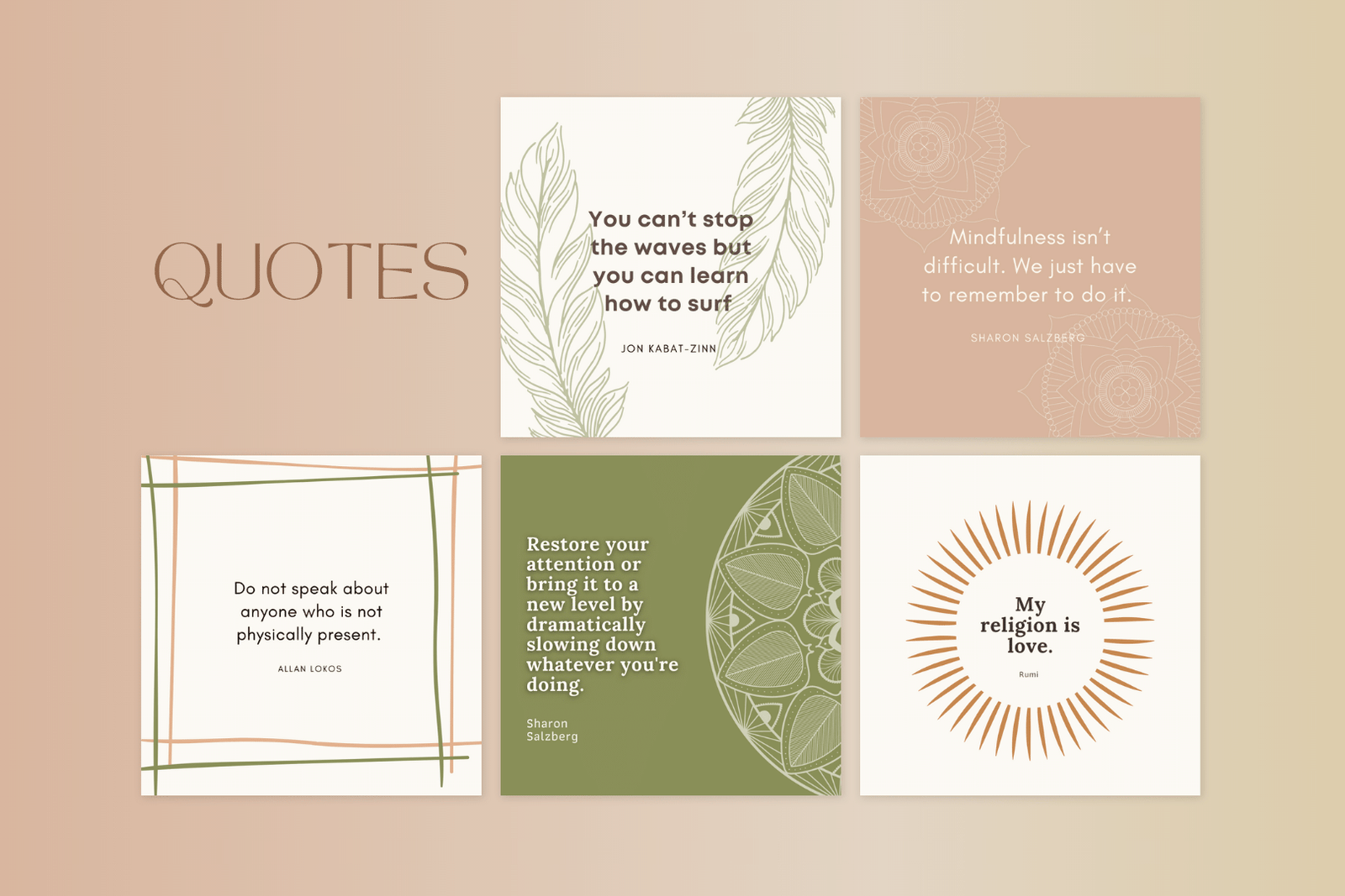 300 plantillas de mindfulness para redes sociales - Image 2