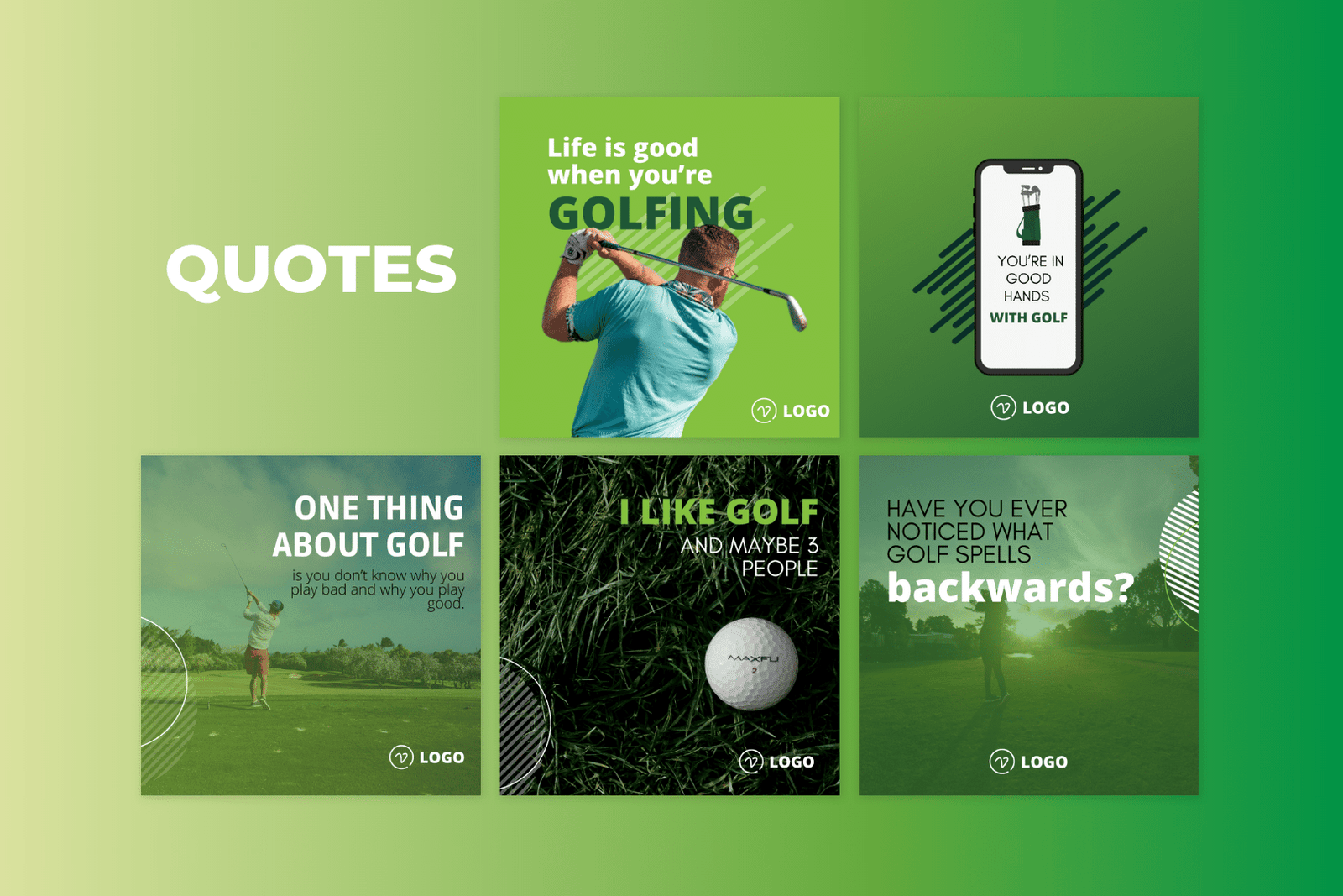 200 plantillas de golf para redes sociales - Image 2