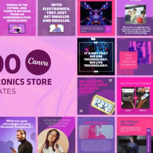 200 plantillas de tiendas de electrónica para redes sociales