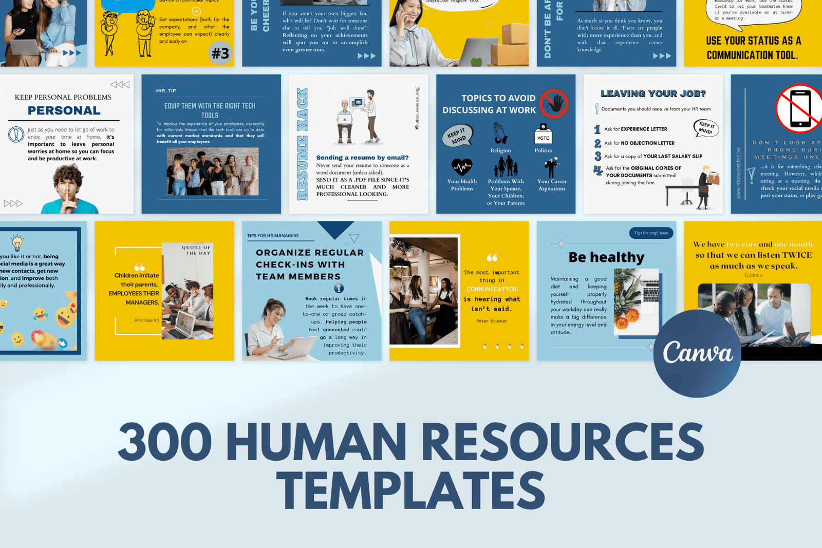 300 plantillas de recursos humanos para redes sociales