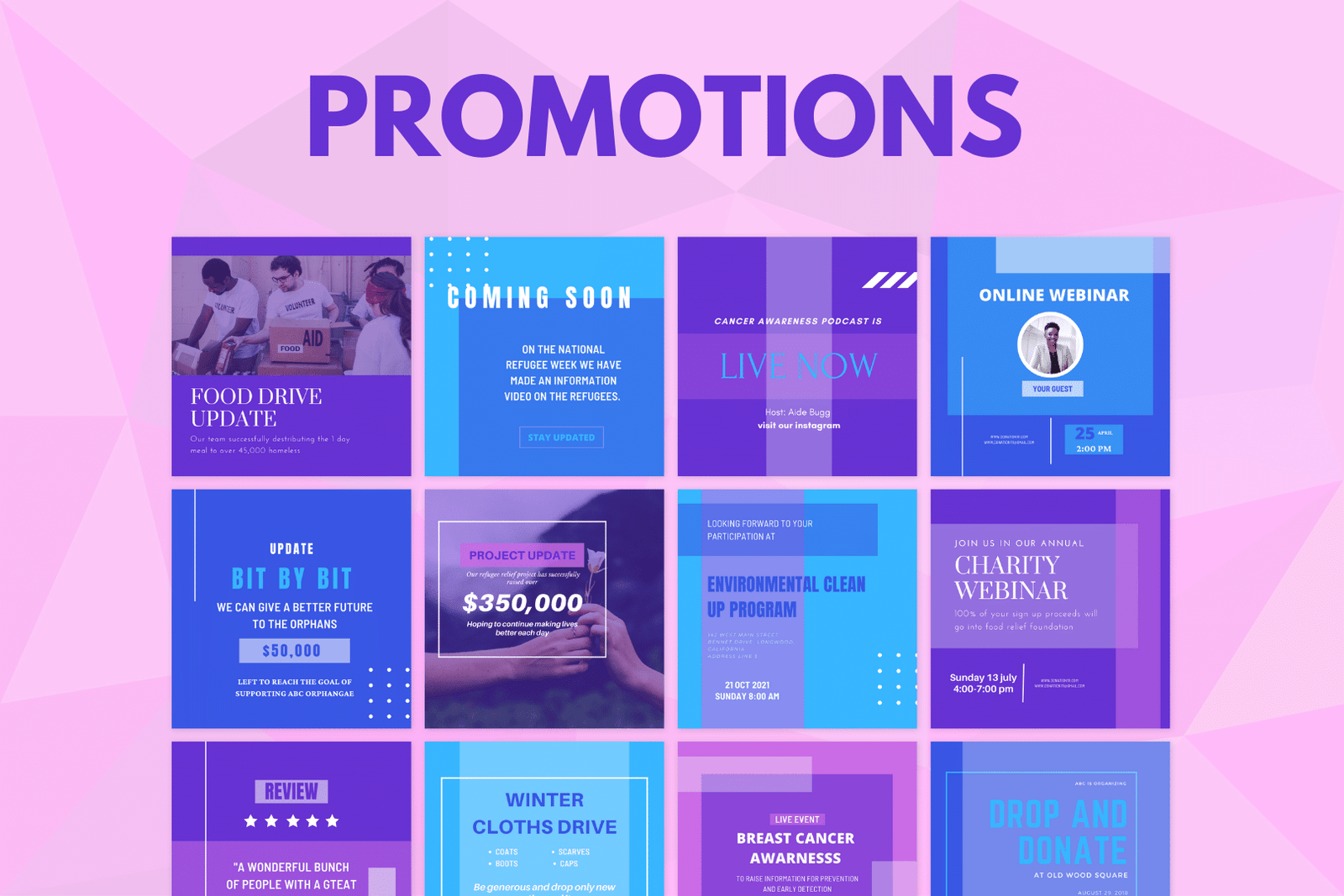 200 plantillas de organizaciones sin fines de lucro para redes sociales - Image 4