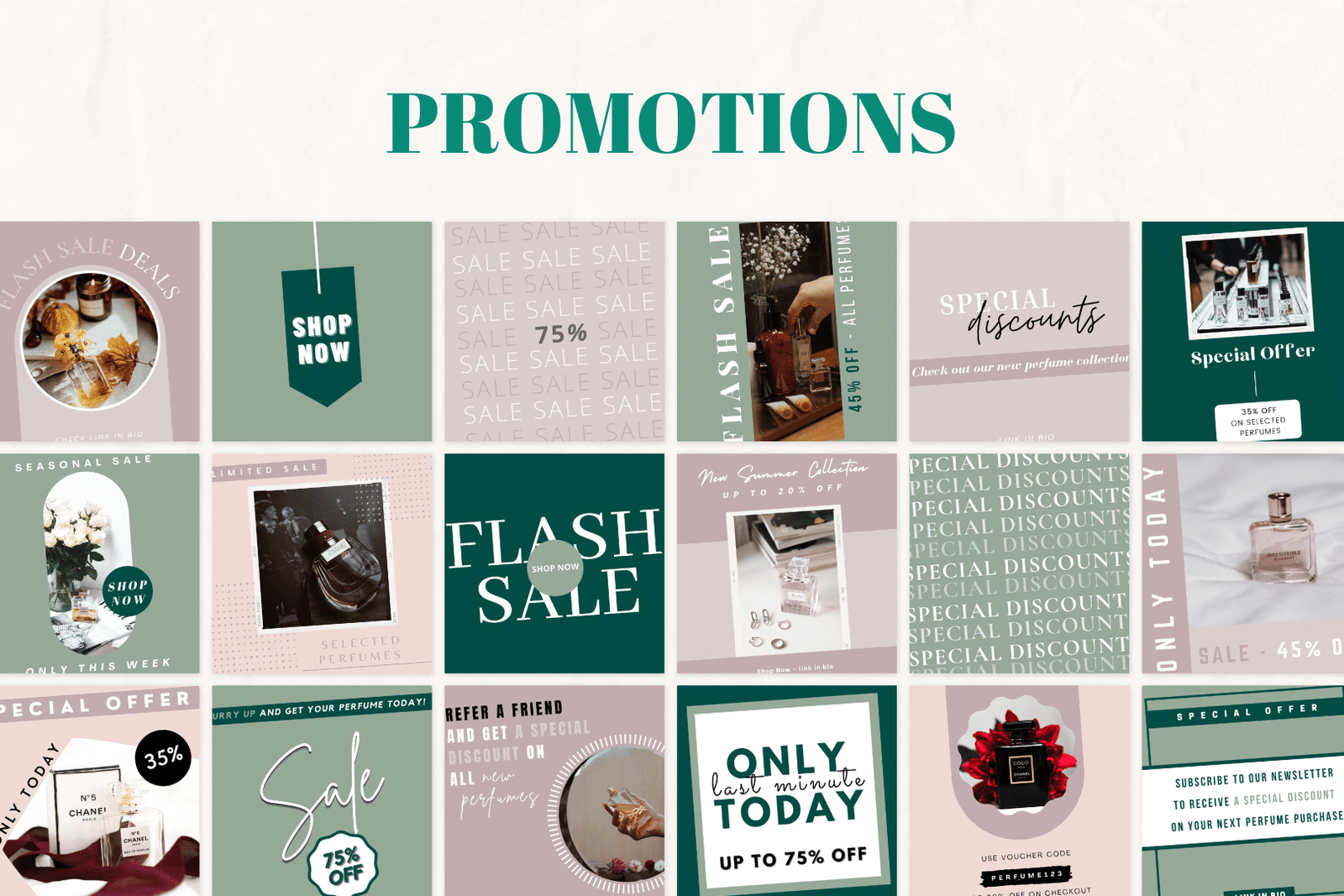 200 plantillas de perfumes para redes sociales - Image 3