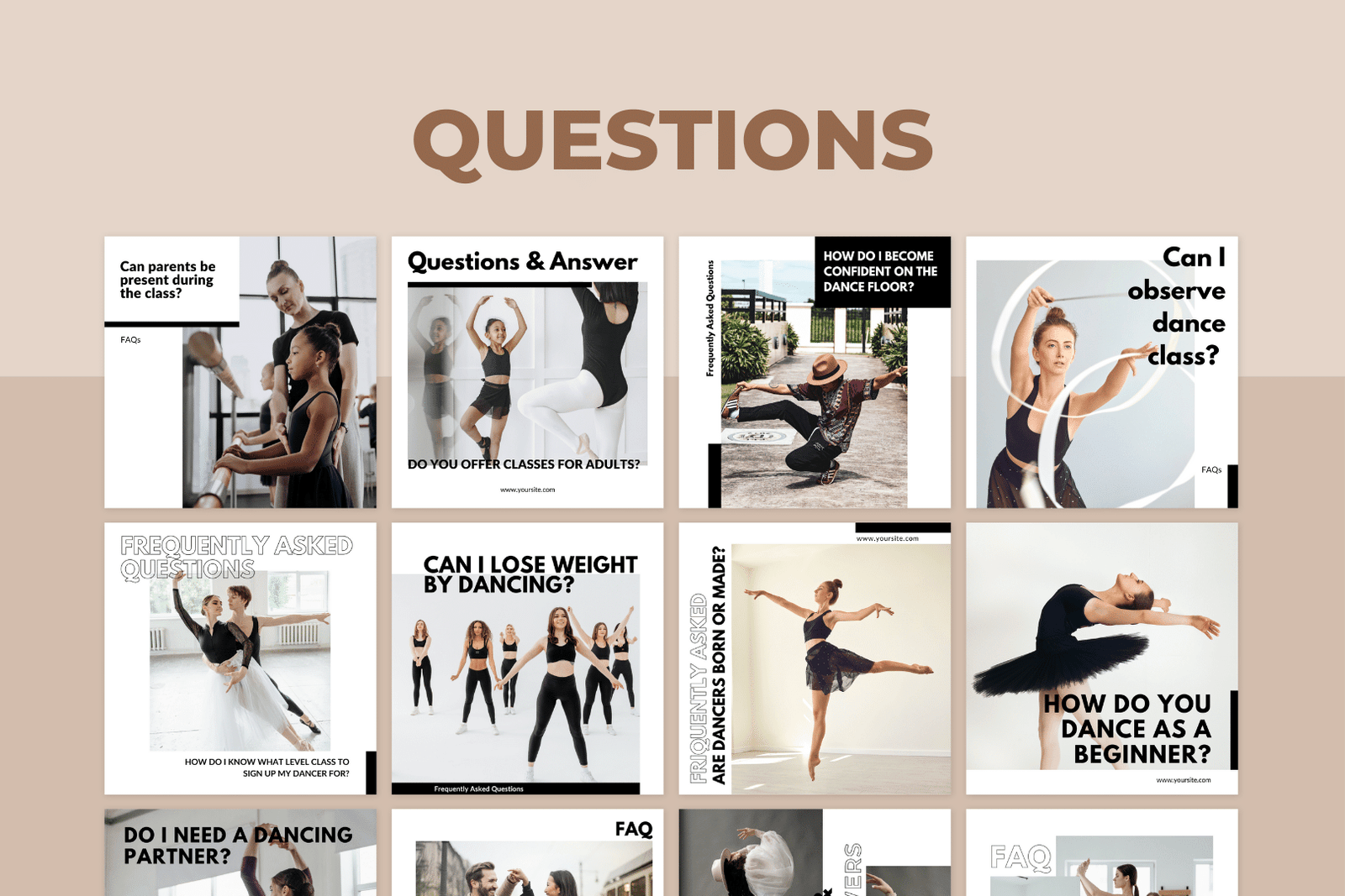 200 plantillas de estudios de danza para redes sociales - Image 3