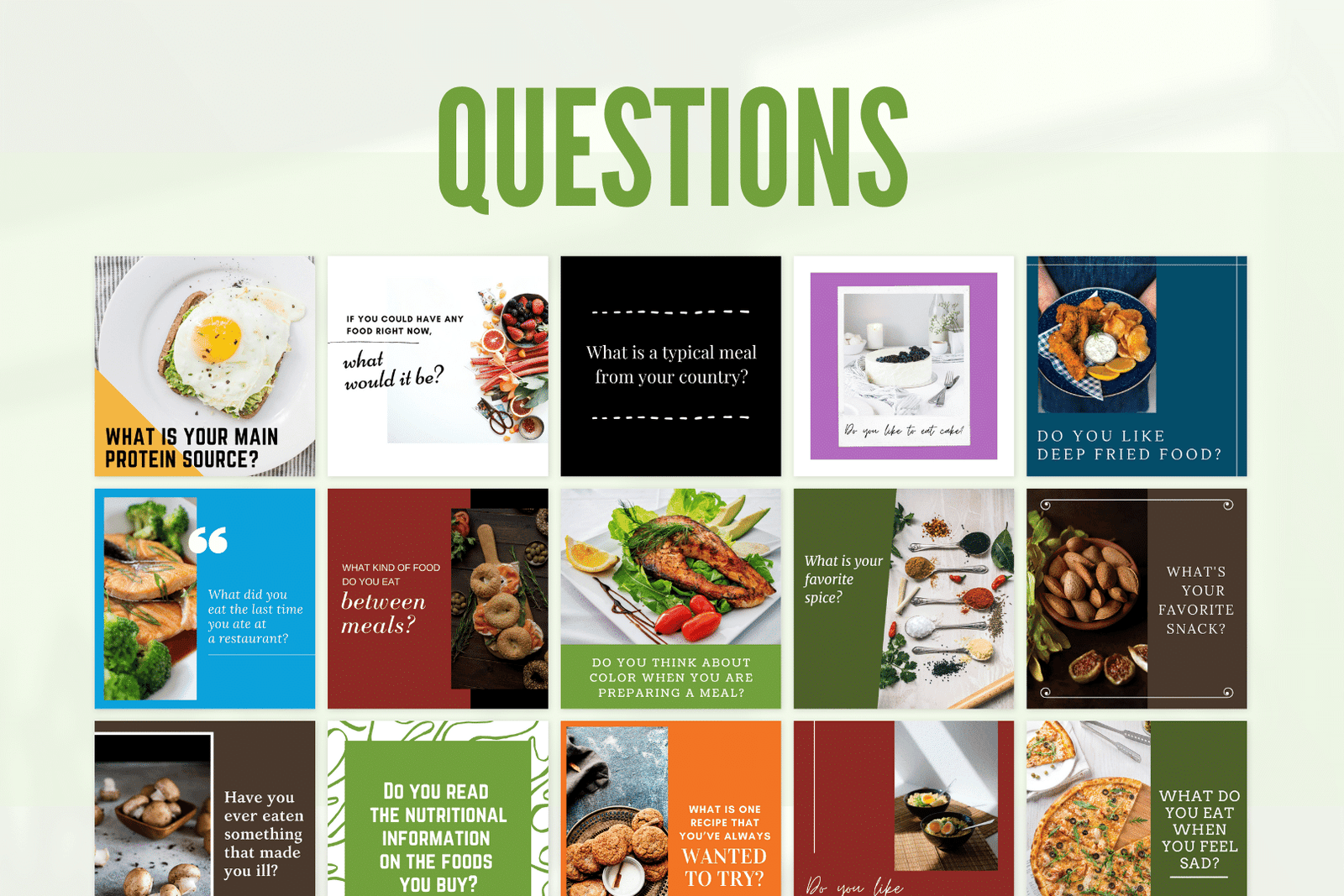 400 plantillas de nutrición para redes sociales - Image 3