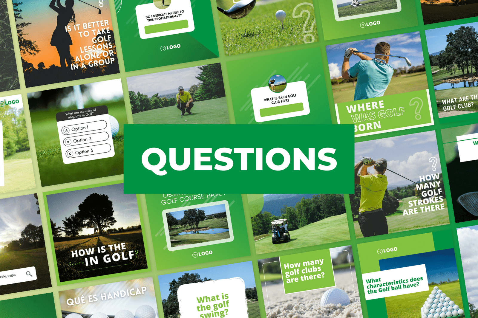 200 plantillas de golf para redes sociales - Image 3