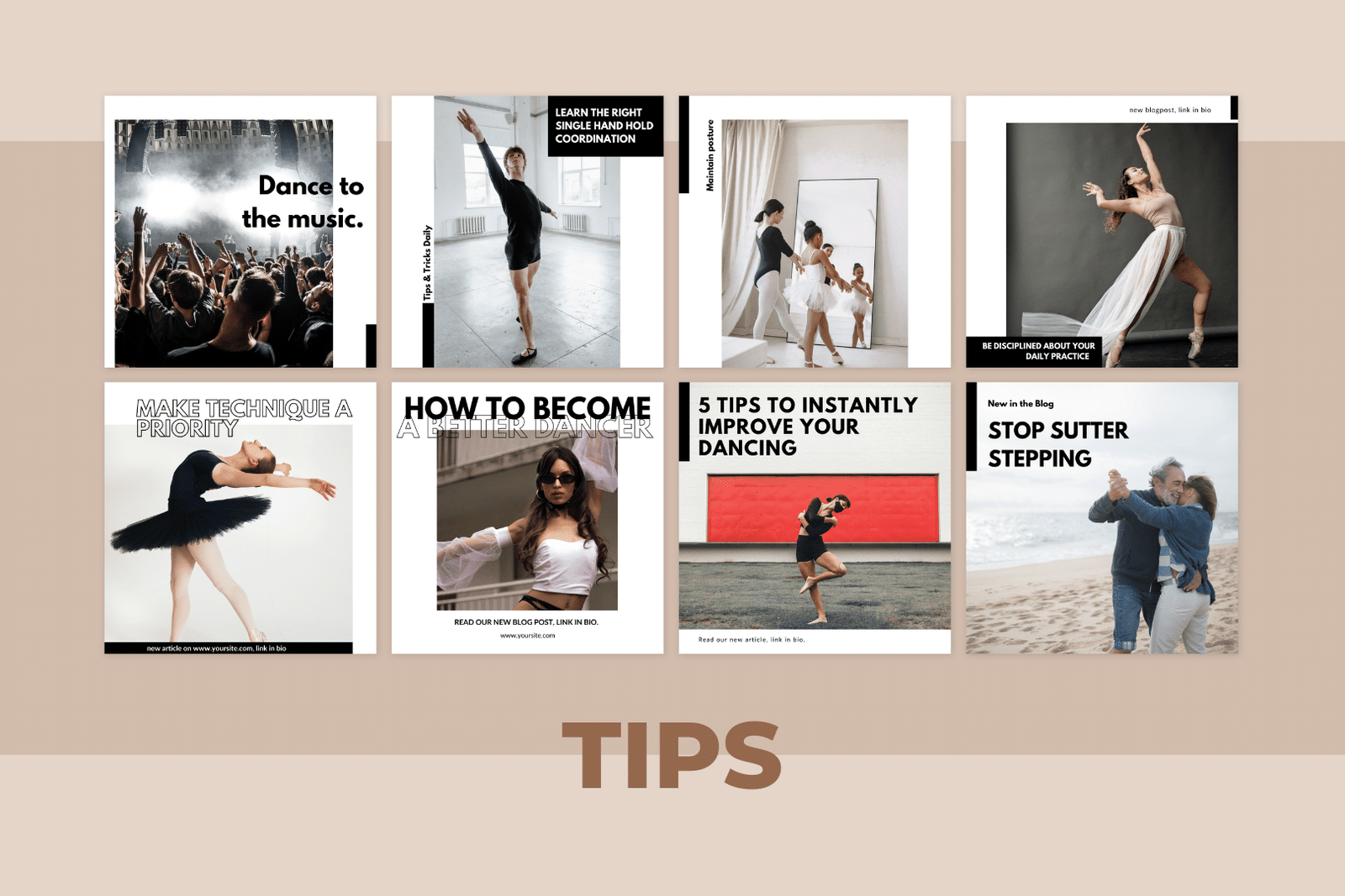 200 plantillas de estudios de danza para redes sociales - Image 4