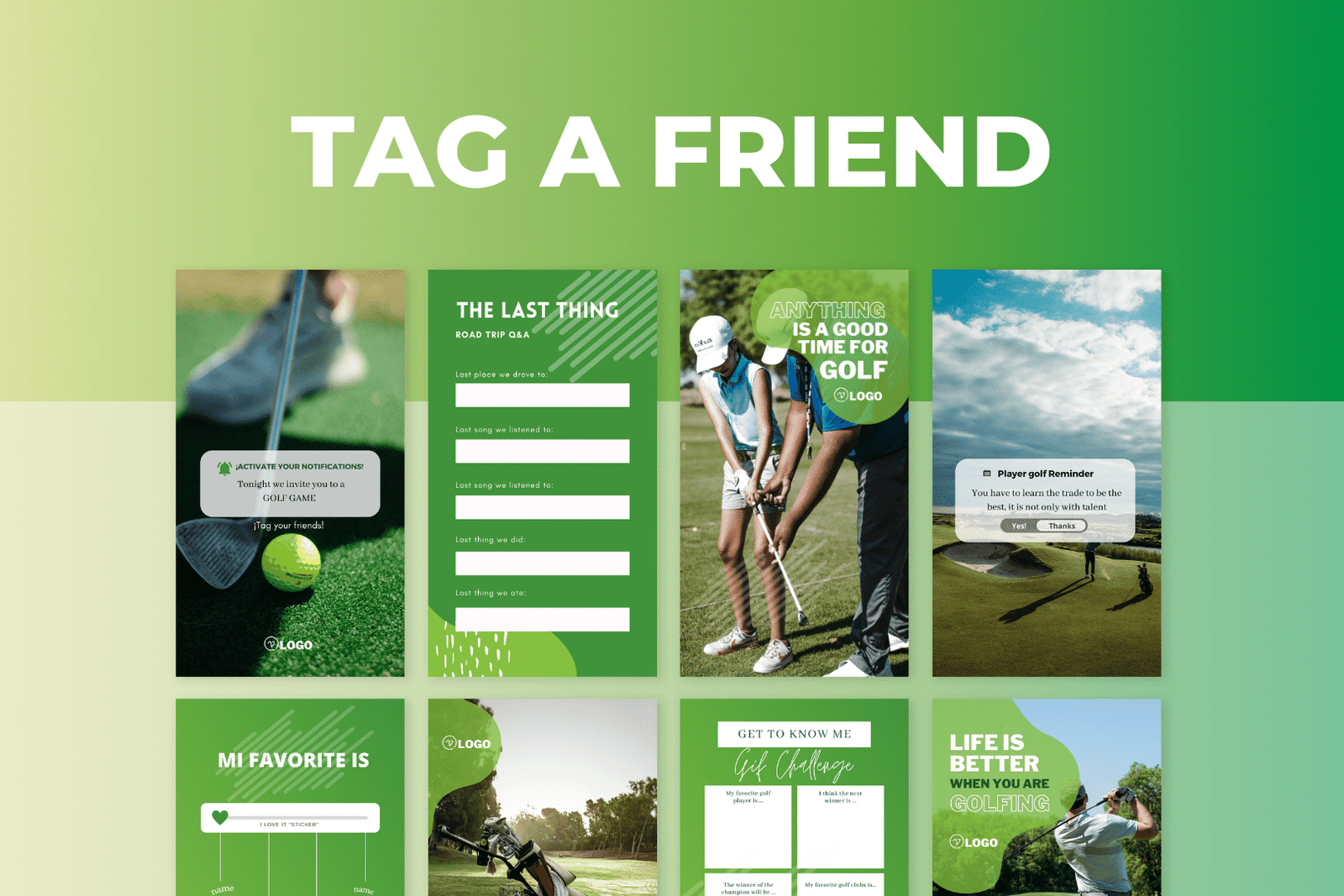 200 plantillas de golf para redes sociales - Image 5
