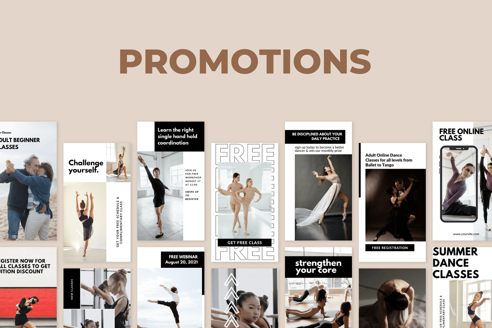 200 plantillas de estudios de danza para redes sociales - Image 5