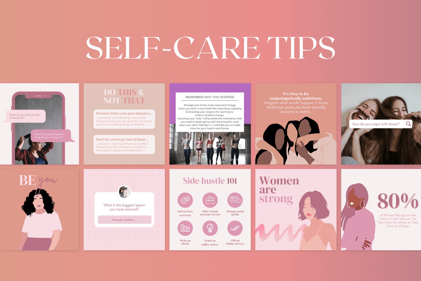 Paquete de 200 plantillas para empoderar a la mujer en redes sociales - Image 4