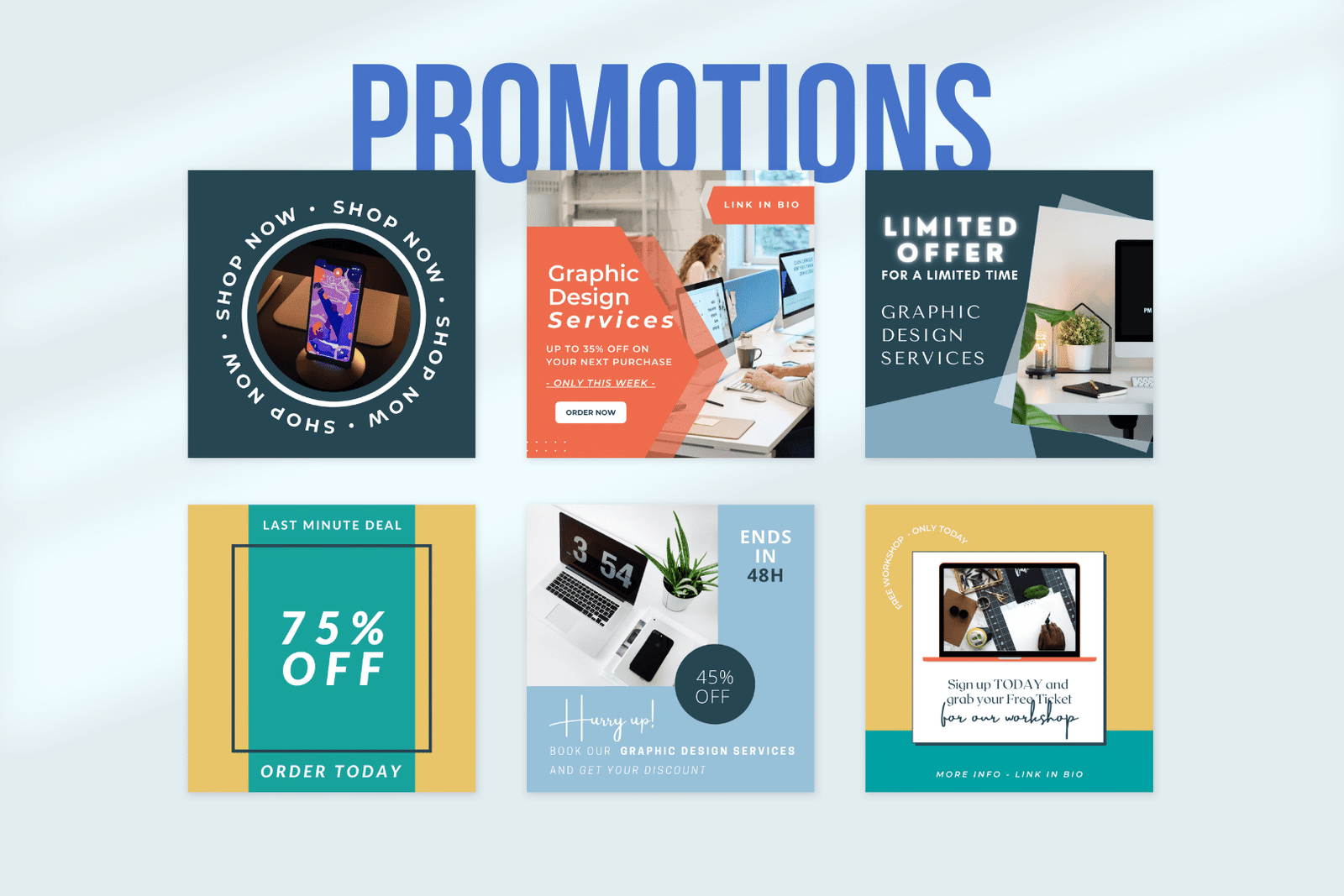 300 plantillas de diseño gráfico para redes sociales - Image 2