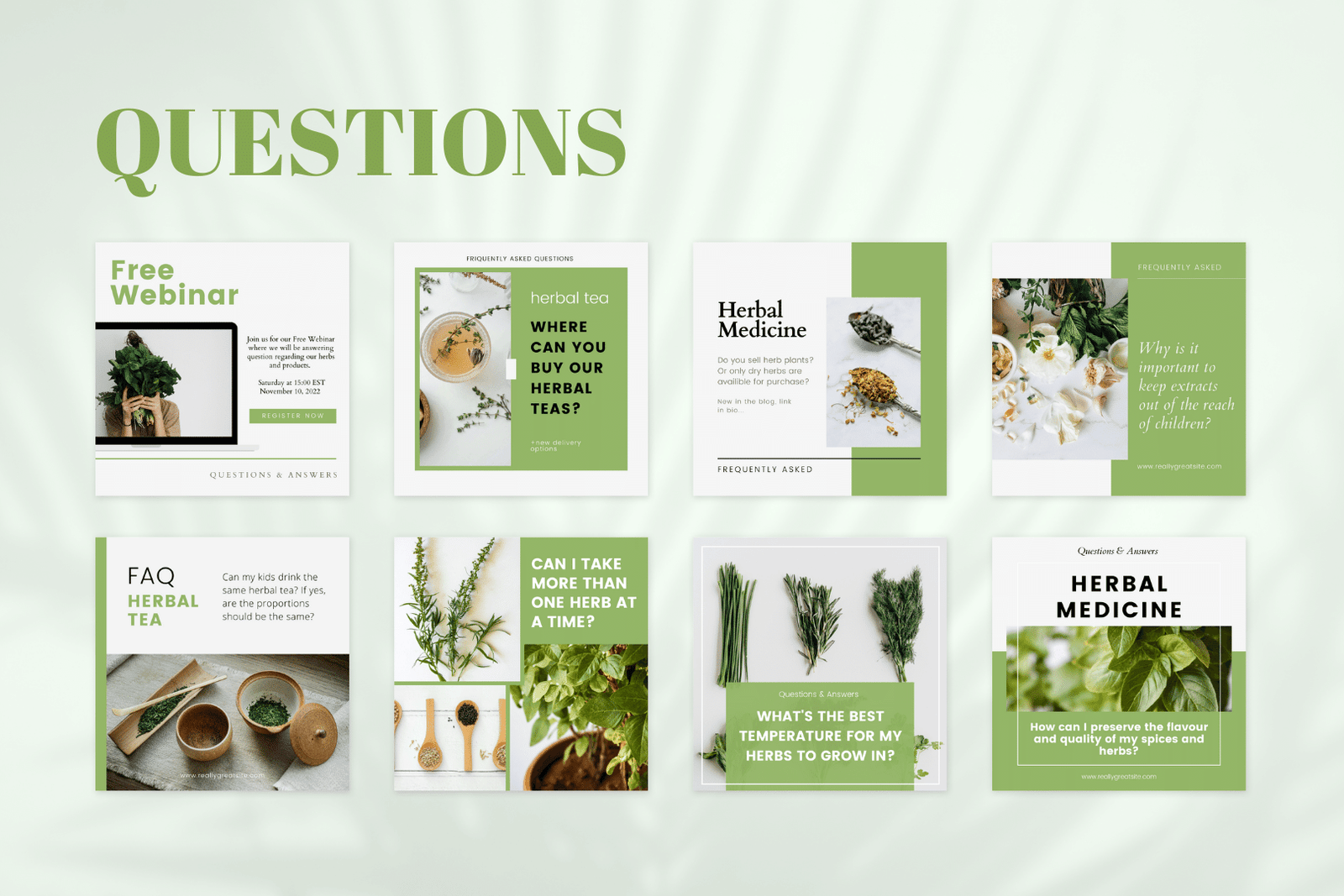 200 plantillas de medicina herbal para redes sociales - Image 2