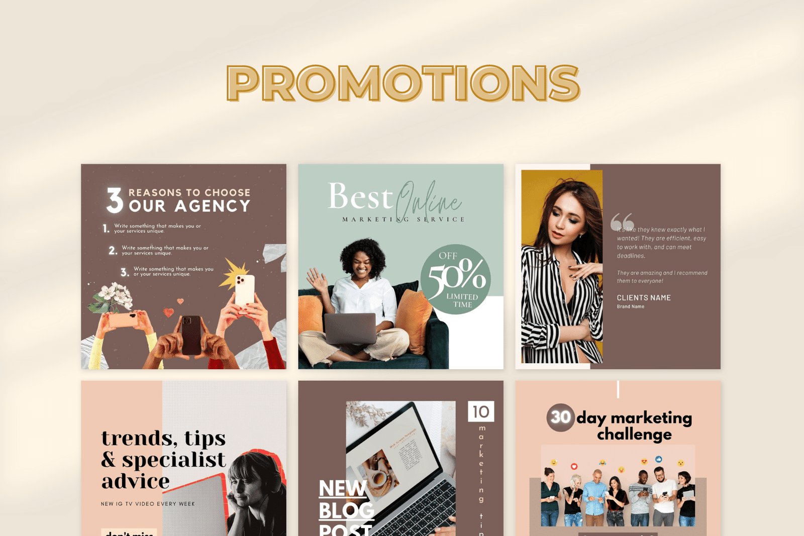 300 plantillas de agencias de marketing para redes sociales - Image 2