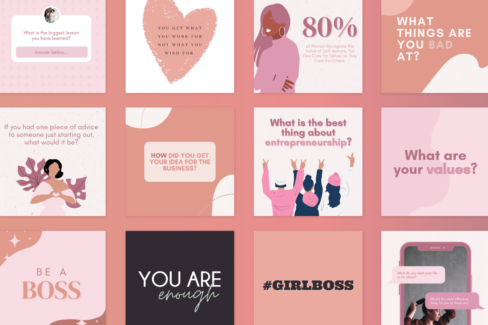 Paquete de 200 plantillas para empoderar a la mujer en redes sociales - Image 5